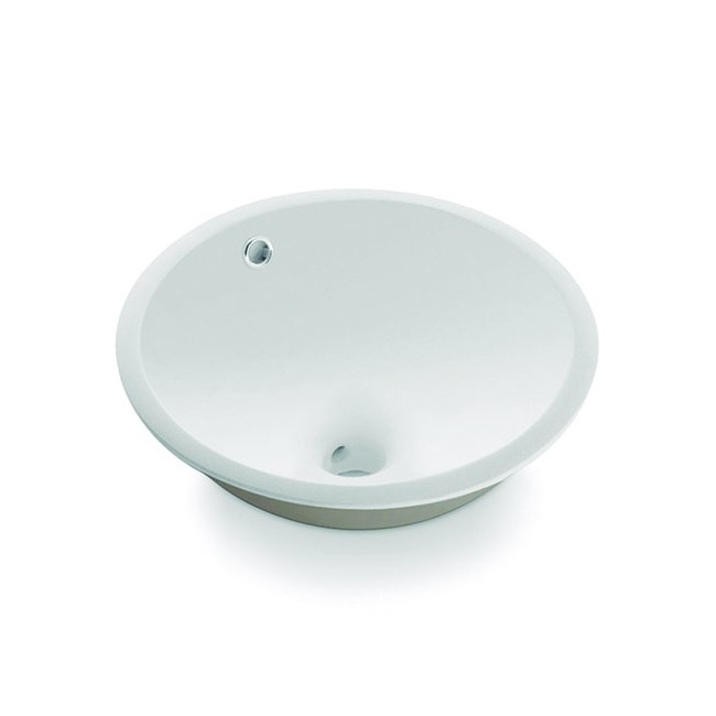 Bathco 0052 - Indfældet håndvask CERDENA Ø 38 cm porcelæn/hvid