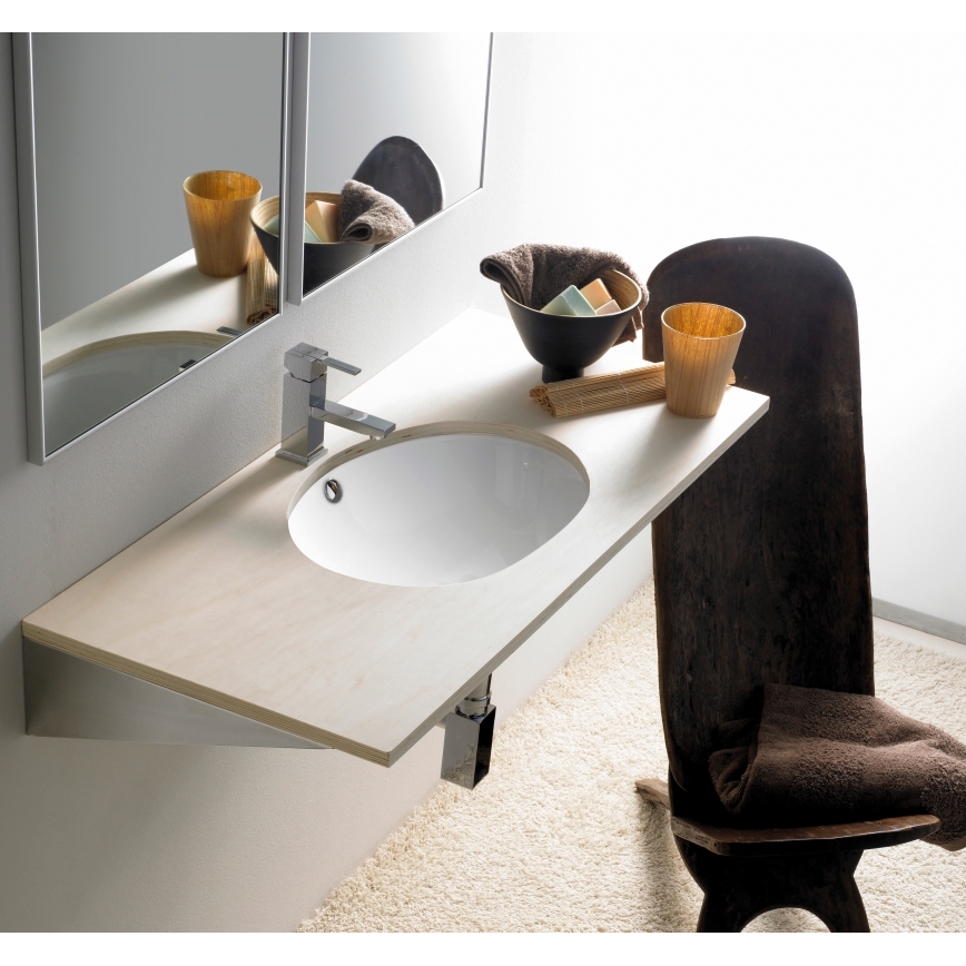 Bathco 0053 - Nedfældet håndvask ANCONA 55 x 41 cm porcelæn/hvid