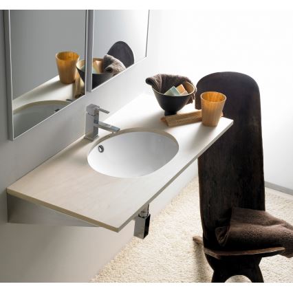 Bathco 0054 - Nedfældet håndvask MODENA 43,5x38,5 cm porcelæn/hvid