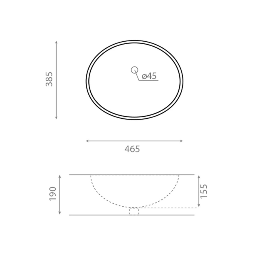 Bathco 0054 - Nedfældet håndvask MODENA 43,5x38,5 cm porcelæn/hvid