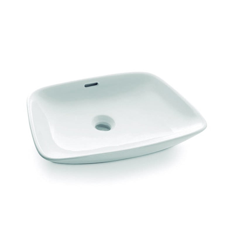 Bathco 0091 - Håndvask til bordplade ANABEL 50x36 cm porcelæn/hvid