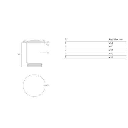 Bathco 0212BL - Bundventil til håndvask uden overløb CLICK-CLACK Ø 6 cm mat hvid