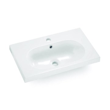 Bathco 0516 - Nedfældet håndvask ICE 60x35 cm harpiks/hvid