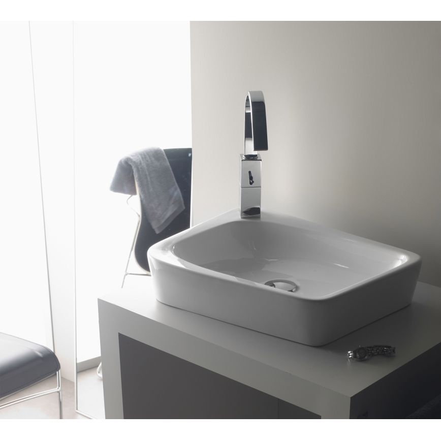 Bathco 4001 - Håndvask til bordplade ARAGON 50x40,5 cm porcelæn/hvid