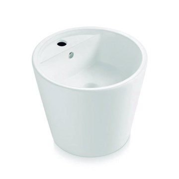 Bathco 4057 - Håndvask til bordplade FLORENCIA Ø 42 cm porcelæn/hvid