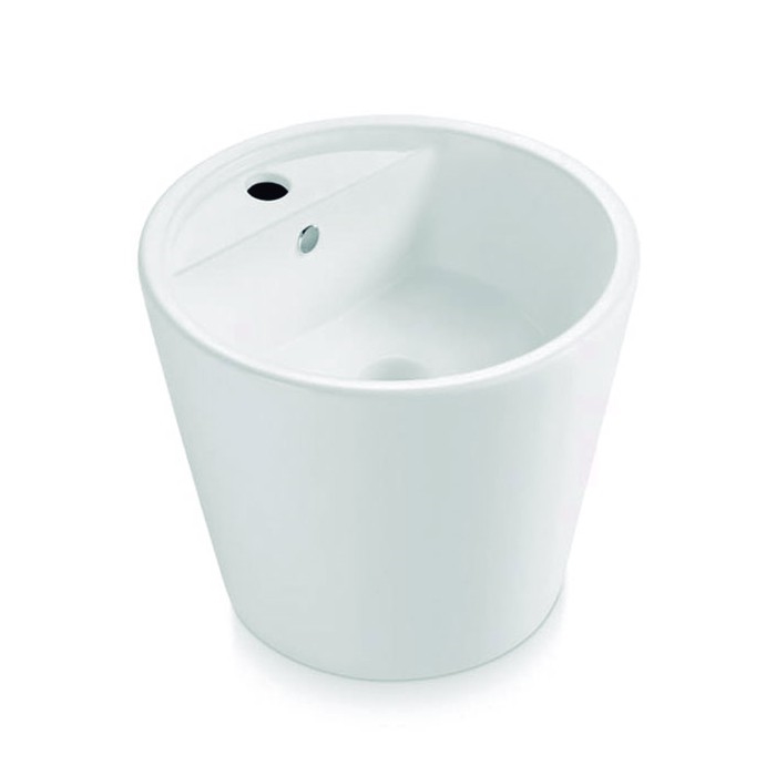 Bathco 4057 - Håndvask til bordplade FLORENCIA Ø 42 cm porcelæn/hvid