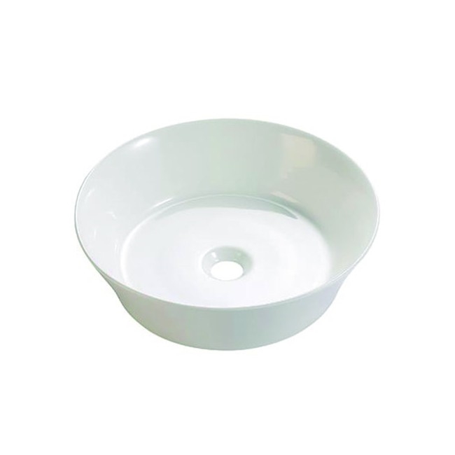 Bathco 4086 - Håndvask til bordplade VOLTA Ø 35 cm porcelæn/hvid