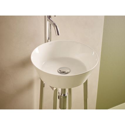 Bathco 4086 - Håndvask til bordplade VOLTA Ø 35 cm porcelæn/hvid