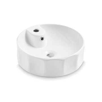 Bathco 4158 - CIRCUS vask til bordplade Ø 42 cm porcelæn/hvid