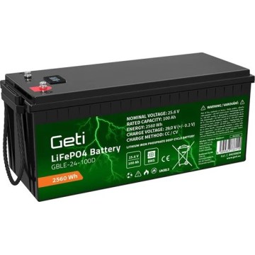 Batteri LiFePO4 25,6V/100Ah