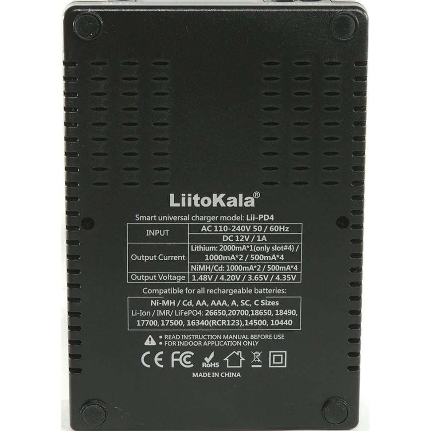 Batterioplader til A/AA/AAA/18650/20700/26650/22650