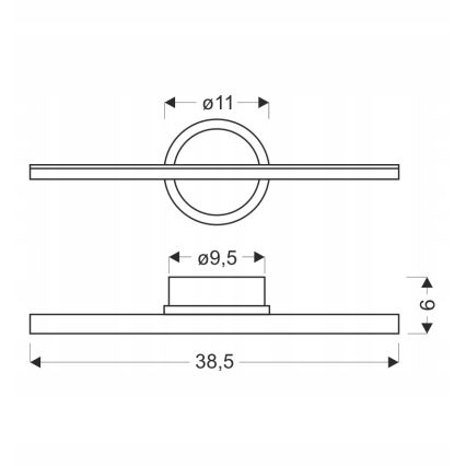 BATUTA LED væglampe 10W/230V brun