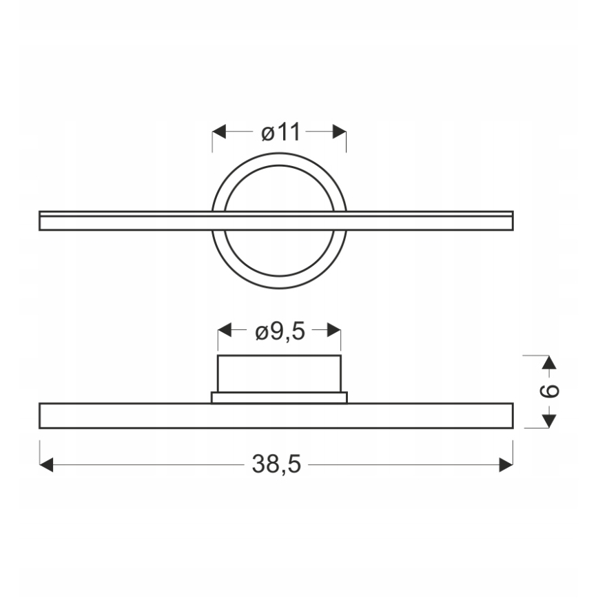 BATUTA LED væglampe 10W/230V brun