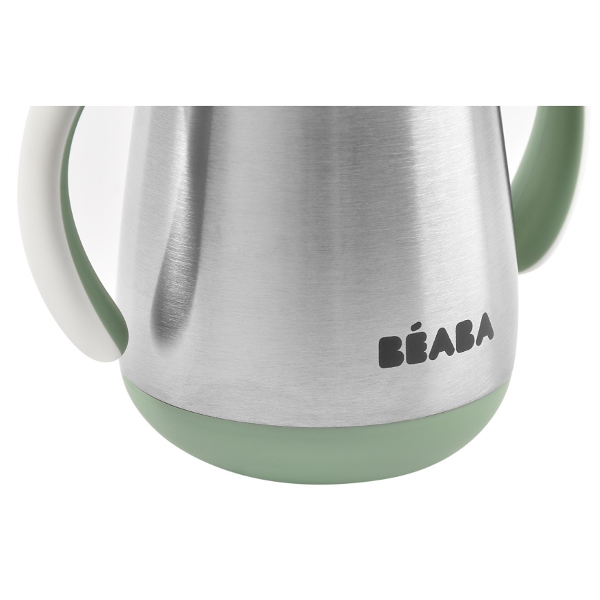 Beaba - Isoleret drikkekop med sugerør 250 ml grøn