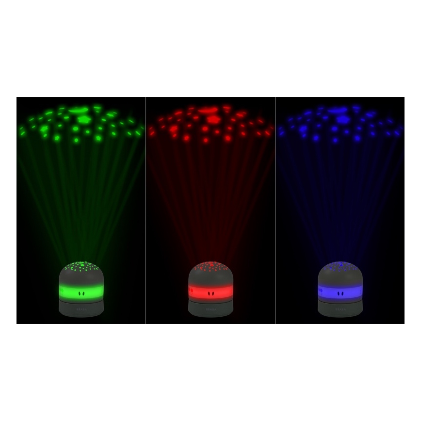 Beaba - Projektor med melodi PIXIE USB/5V 1300 mAh grøn
