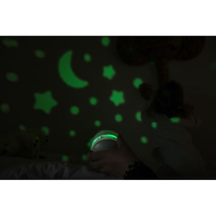 Beaba - Projektor med melodi PIXIE USB/5V 1300 mAh grøn