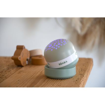 Beaba - Projektor med melodi PIXIE USB/5V 1300 mAh grøn