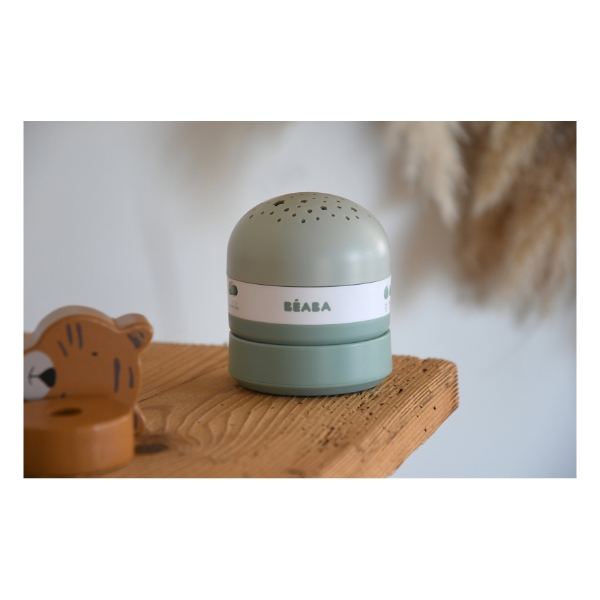 Beaba - Projektor med melodi PIXIE USB/5V 1300 mAh grøn