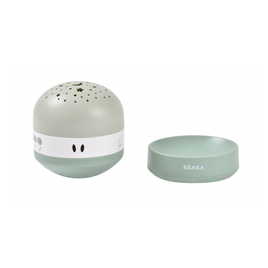 Beaba - Projektor med melodi PIXIE USB/5V 1300 mAh grøn