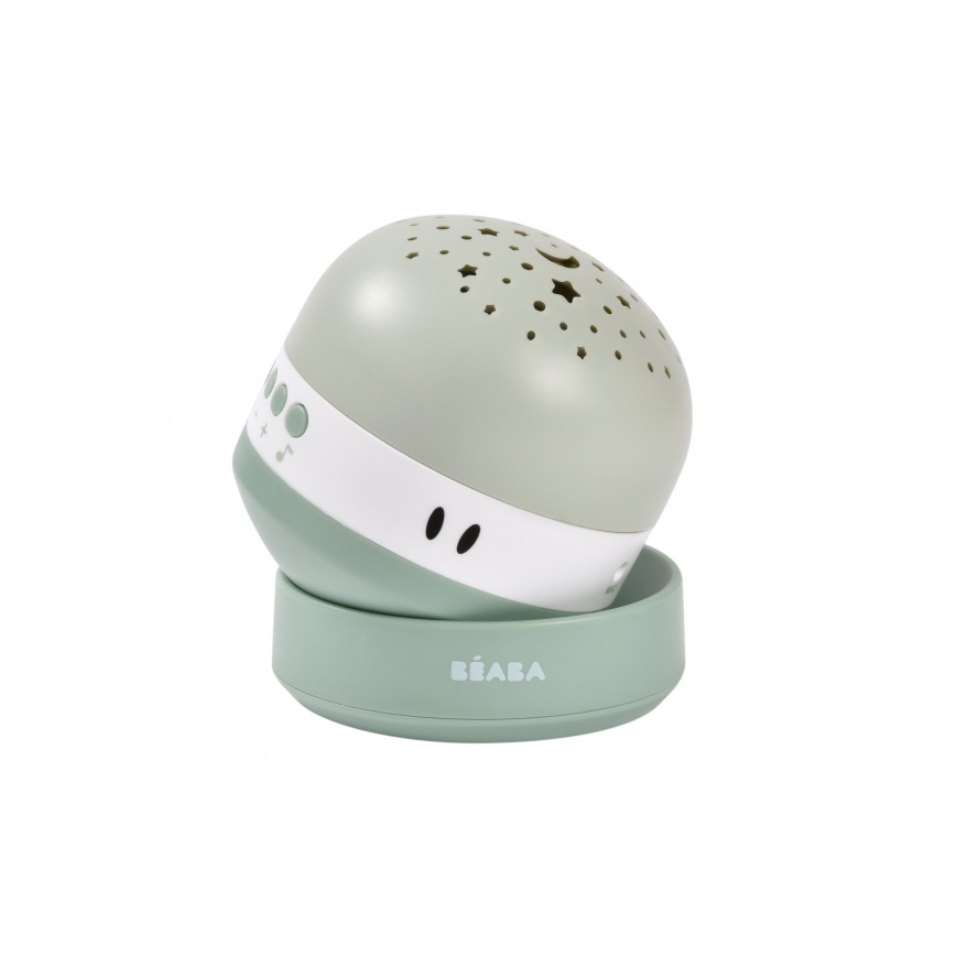 Beaba - Projektor med melodi PIXIE USB/5V 1300 mAh grøn