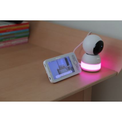Beaba - Smart opladelig baby monitor med ZEN NIGHT 720p 5V 4000 mAh Wi-Fi i hvid