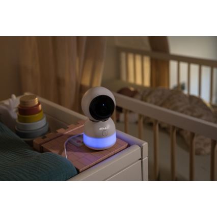 Beaba - Smart opladelig baby monitor med ZEN NIGHT 720p 5V 4000 mAh Wi-Fi i hvid