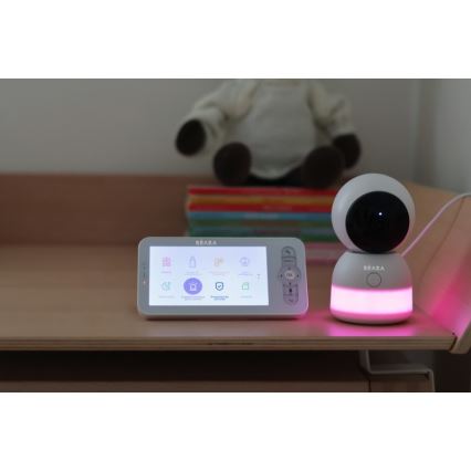 Beaba - Smart opladelig baby monitor med ZEN NIGHT 720p 5V 4000 mAh Wi-Fi i hvid