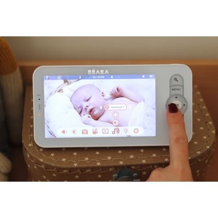Beaba - Smart opladelig baby monitor med ZEN NIGHT 720p 5V 4000 mAh Wi-Fi i hvid