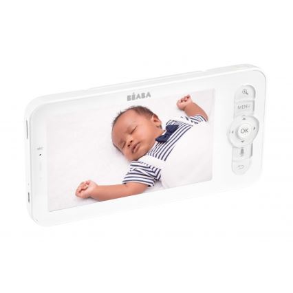 Beaba - Smart opladelig baby monitor med ZEN NIGHT 720p 5V 4000 mAh Wi-Fi i hvid