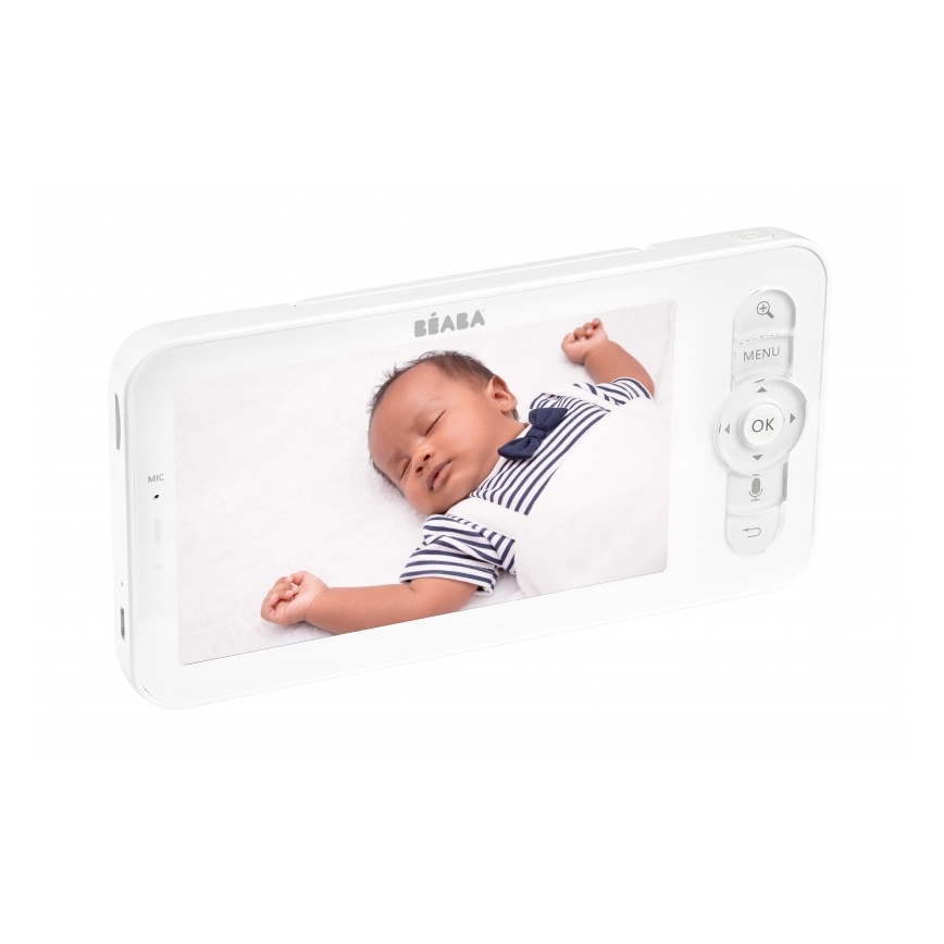 Beaba - Smart opladelig baby monitor med ZEN NIGHT 720p 5V 4000 mAh Wi-Fi i hvid