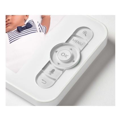 Beaba - Smart opladelig baby monitor med ZEN NIGHT 720p 5V 4000 mAh Wi-Fi i hvid