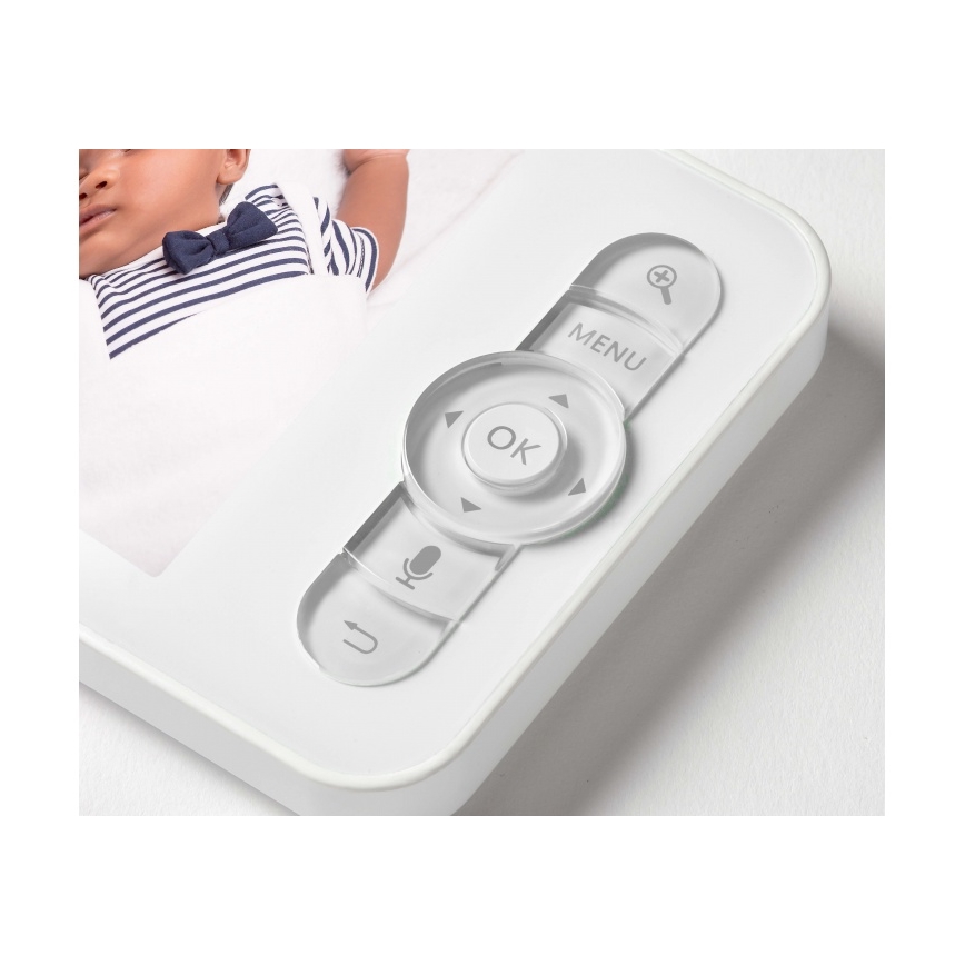 Beaba - Smart opladelig baby monitor med ZEN NIGHT 720p 5V 4000 mAh Wi-Fi i hvid
