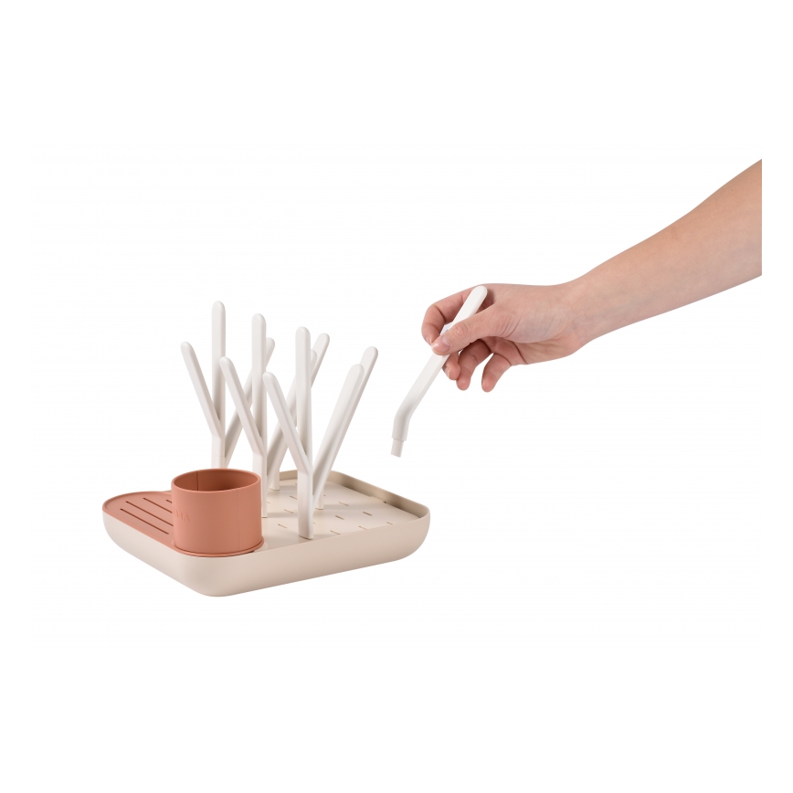 Beaba - Tørrestativ til flasker beige/orange