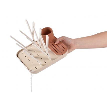 Beaba - Tørrestativ til flasker beige/orange