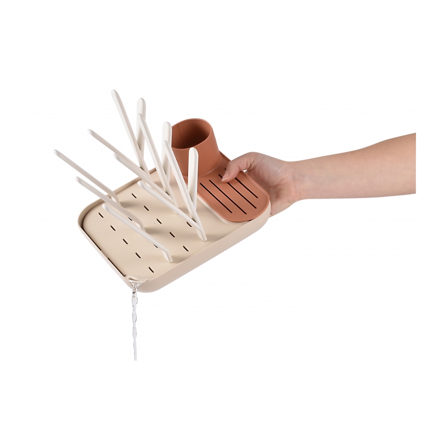 Beaba - Tørrestativ til flasker beige/orange