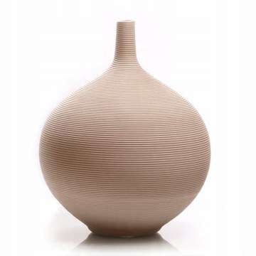 Beige keramisk vase 24 cm
