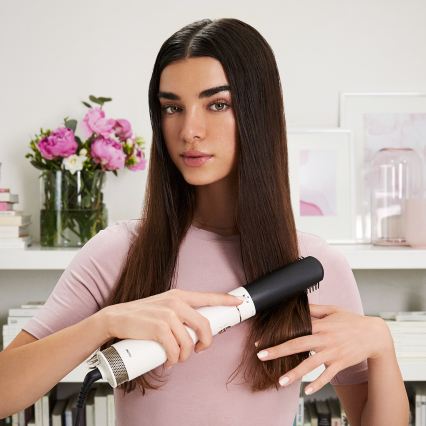 Bellissima 11847 - Varmluftsbørste 8-i-1 AIR WONDER 1000W/230V hvid/guld