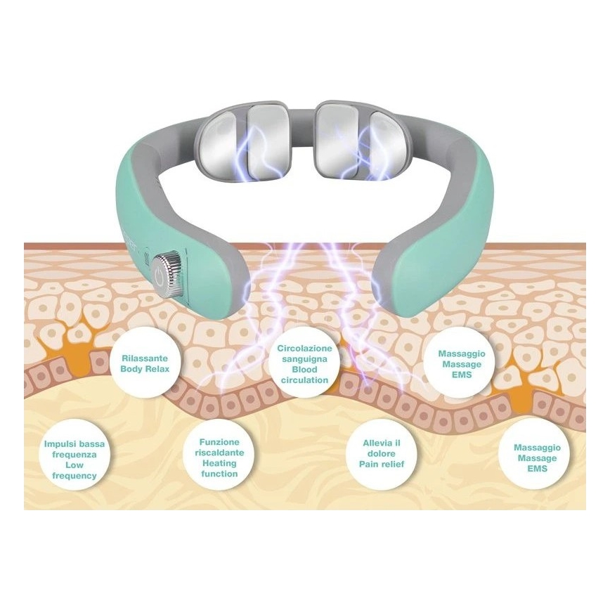 Beper - Genopladelig nakkemassageapparat EMS 5V/900 mAh mintgrøn