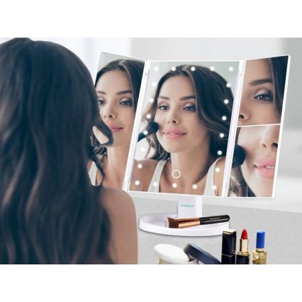 Beper - Makeupspejl med LED-belysning 4xAAA/5V