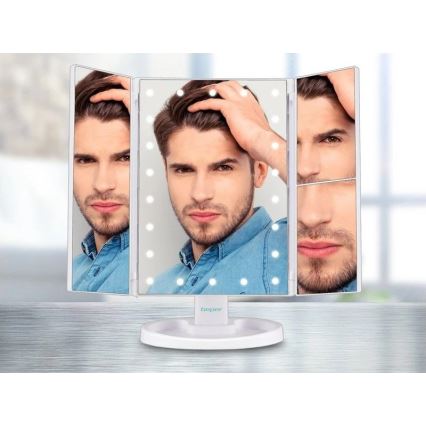 Beper - Makeupspejl med LED-belysning 4xAAA/5V