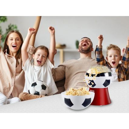 Beper - Popcornmaskine 1200W/230V fodbold/rød