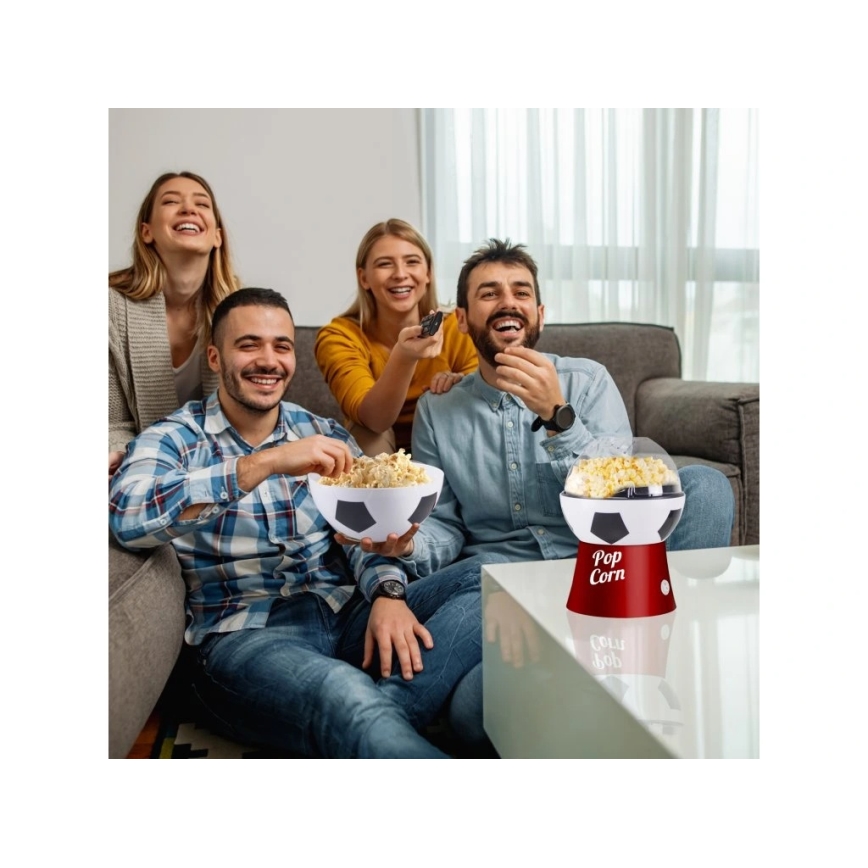 Beper - Popcornmaskine 1200W/230V med fodbolddesign