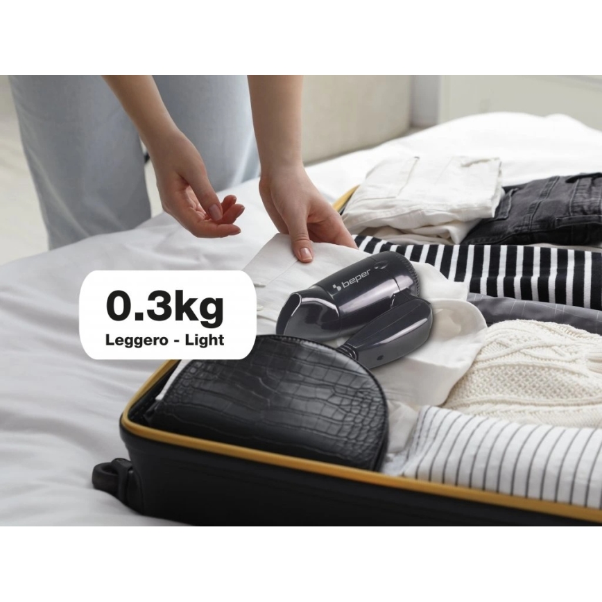 Beper - Rejsehårtørrer 1200W/230V
