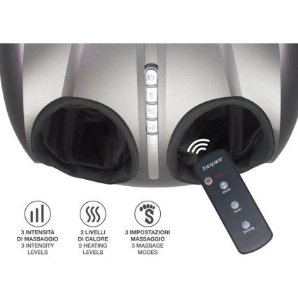 Beper - Fodmassageapparat SHIATSU 36W/230V + fjernbetjening