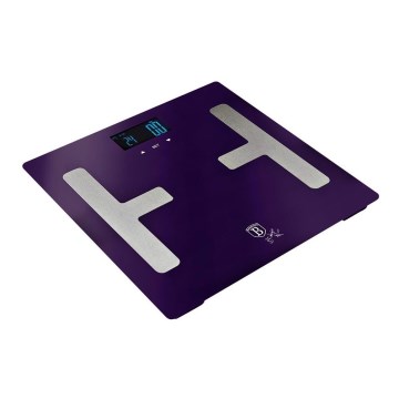 BerlingerHaus - Badevægt med LCD-display 2xAAA lilla/mat krom