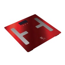 BerlingerHaus - Badevægt med LCD-display 2xAAA rød/mat krom