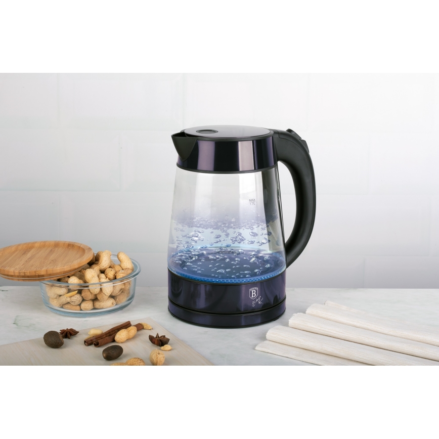 BerlingerHaus - Elkedel 1,7 l 2200W/230V rustfrit stål/lilla