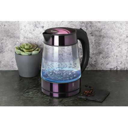 BerlingerHaus - Elkedel 1,7 l 2200W/230V rustfrit stål/lilla