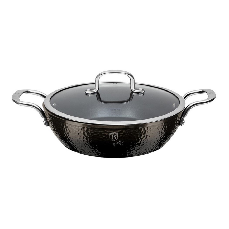 BerlingerHaus - Lav gryde med titanbelægning + låg 28 cm sort