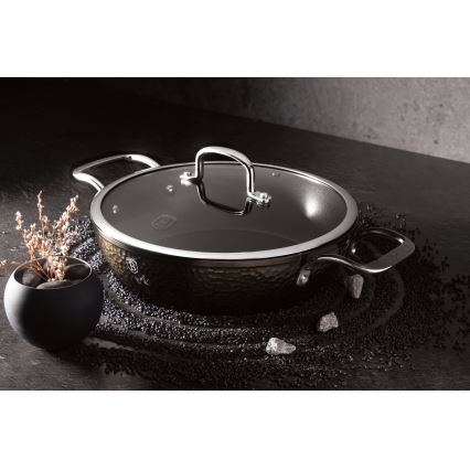 BerlingerHaus - Lav gryde med titanbelægning + låg 28 cm sort